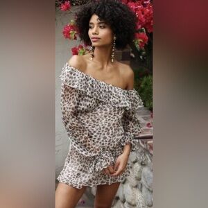 Stone Cold Fox Silk leopard print Pistol Dress size 1